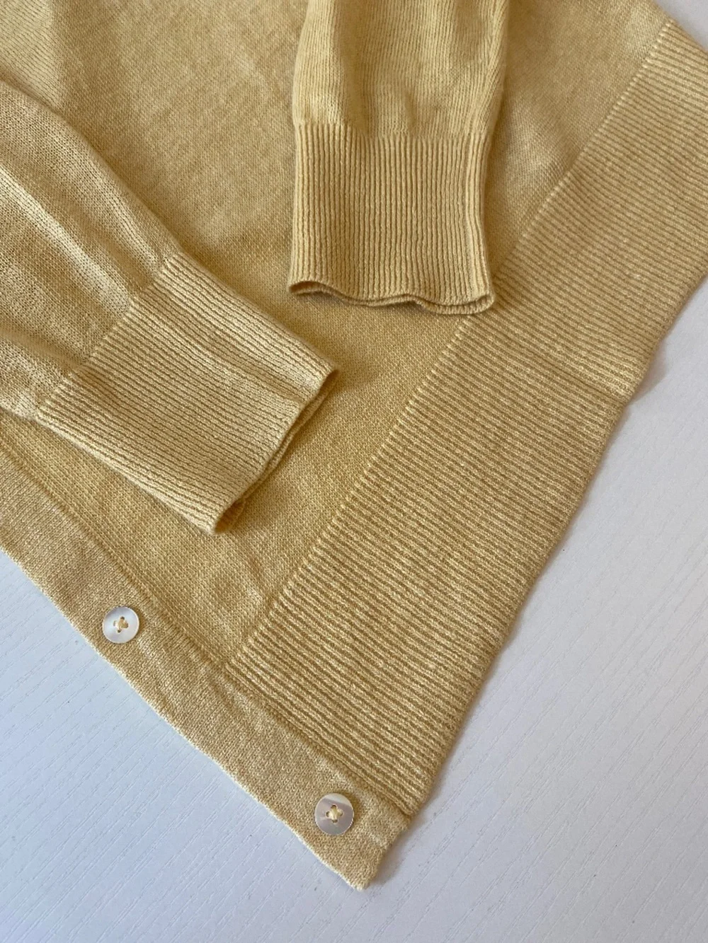 Garnet Hill Easy Linen Drape-Front Cardigan Size Small - Picture 8 of 15